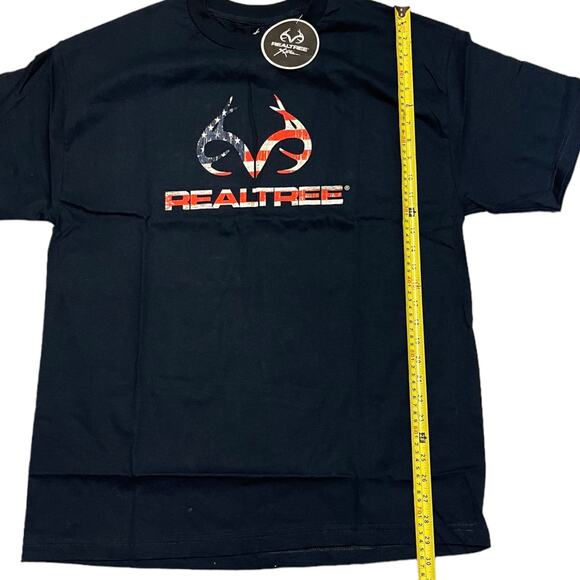 Realtree Xtra Navy Blue Cotton T-shirt  Stars Stripes Antler Logo X-Large - Picture 4 of 4